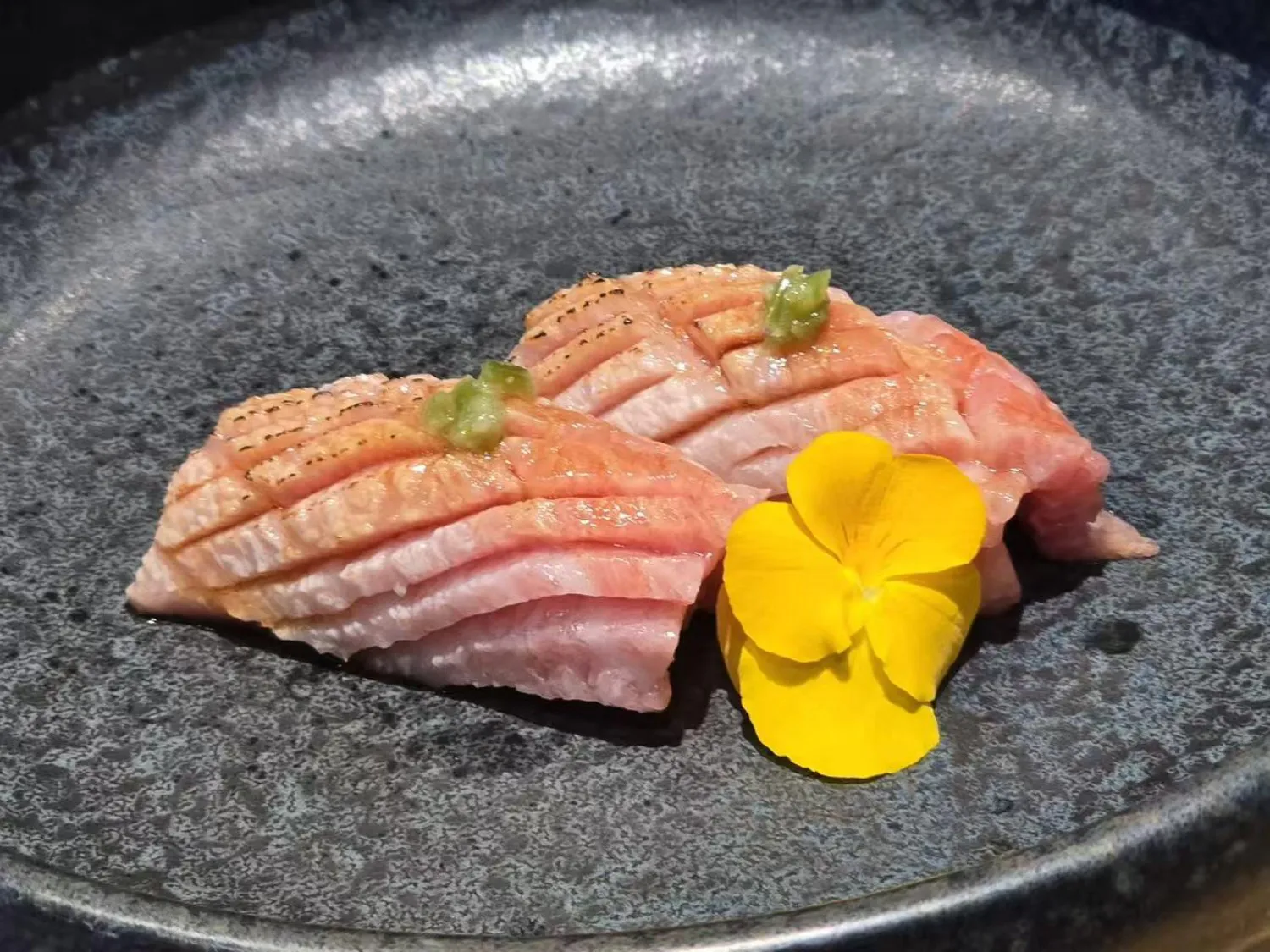 Seared Salmon Nigiri at KAI Japanese Cuisine, Japanese Restaurant in Elk Grove